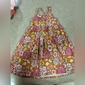 Tommy Bahama Floral Kids Dress - Pink and Orange